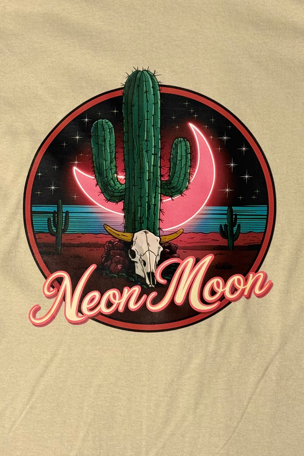 Neon Moon with a Cactus T-Shirt