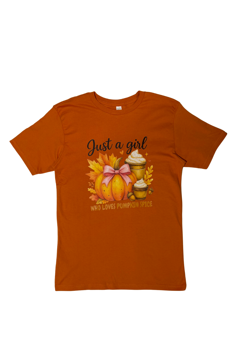 Just a Girl Pumpkin Orange T-Shirt