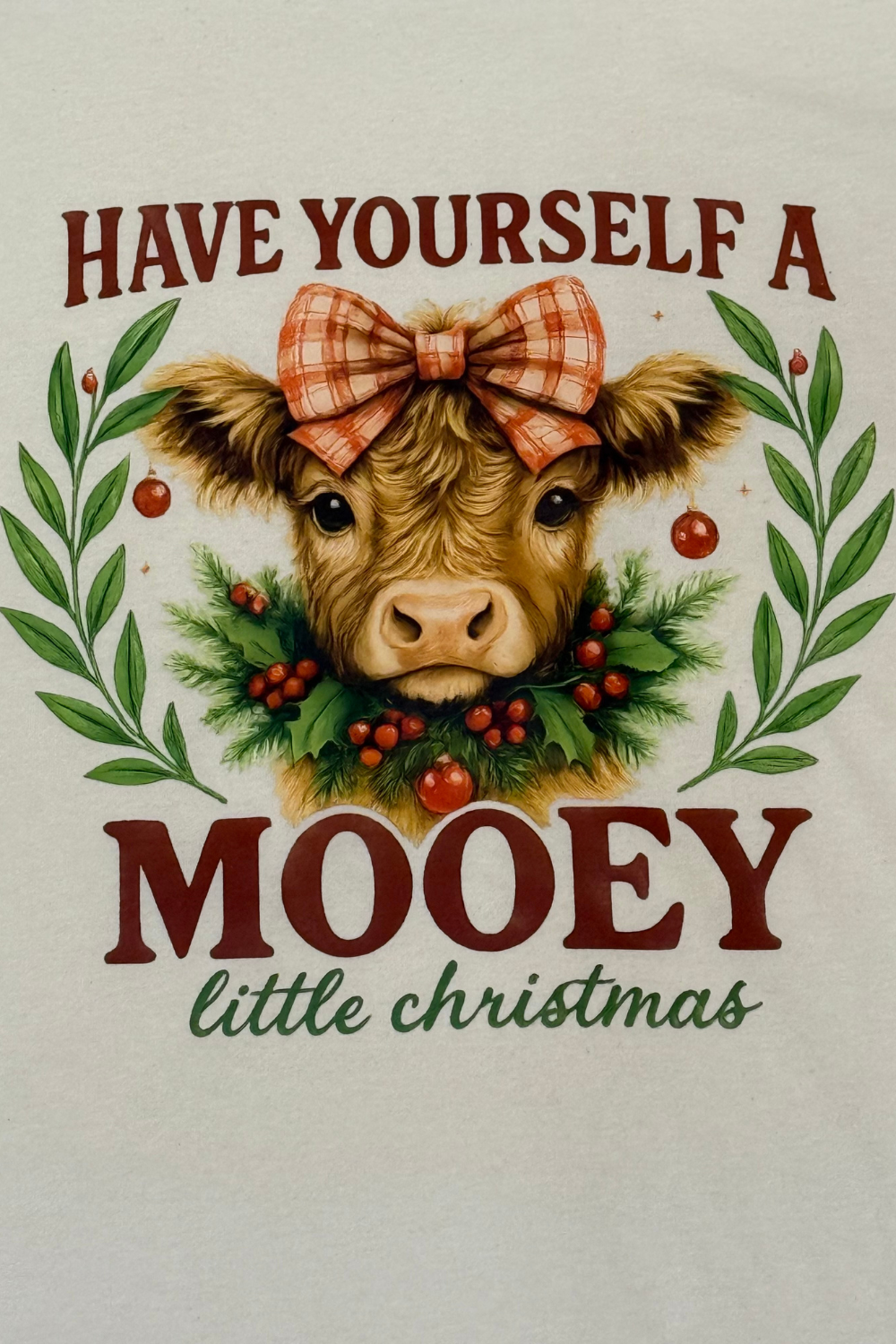 🐮 Have Yourself a Mooey Little Christmas T-Shirt